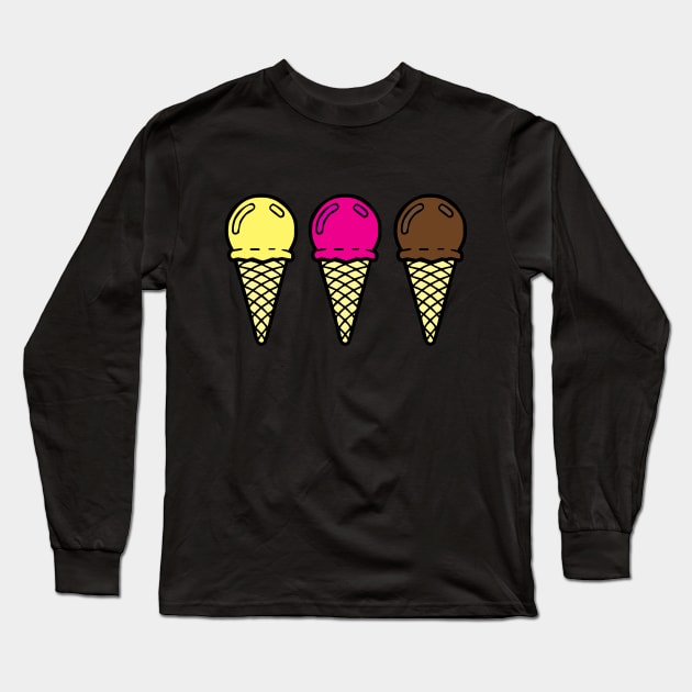 Ice Cream Long Sleeve T-Shirt by NAYAZstore